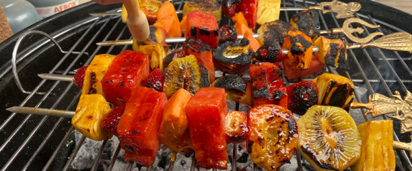 Fruit Kebabs - barbequed