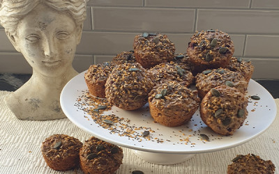 Boosting banana superfood muffins