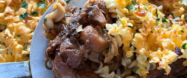 Lamb casserole with gremolata