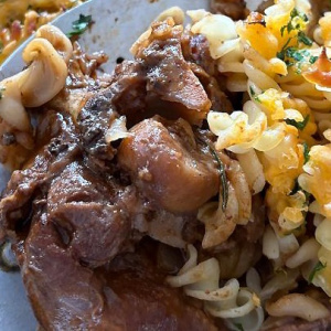 Lamb casserole with gremolata
