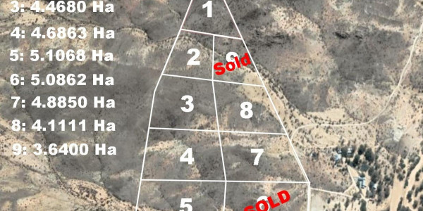 Usakos:  7 Vacant Agricultural Plots are for Sale